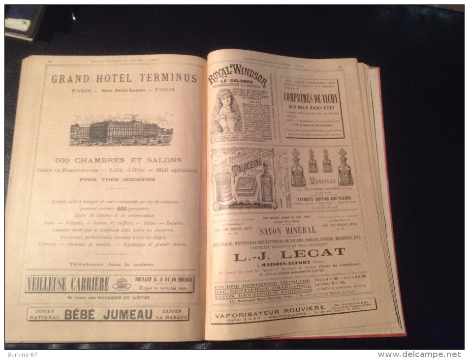 Agenda, Calendrier, almanach, LES GRANDS MAGASINS DU LOUVRE, PARIS ,1898