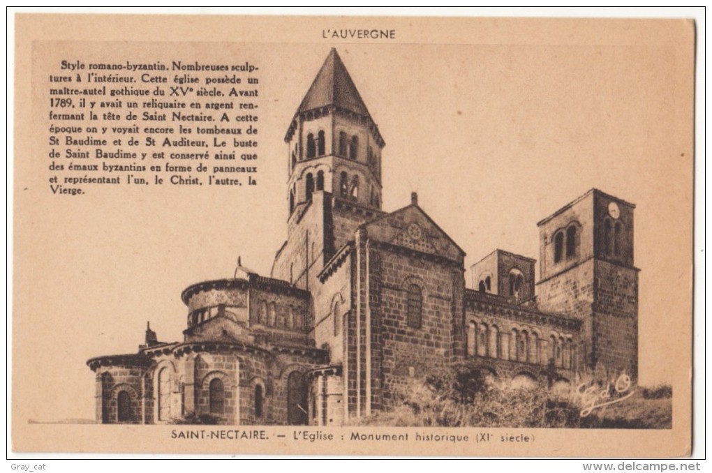 France, L'AUVERGNE, SAINT-NECTAIRE, L'Eglise, Monument Historique, Unused Postcard [18351] - Saint Nectaire