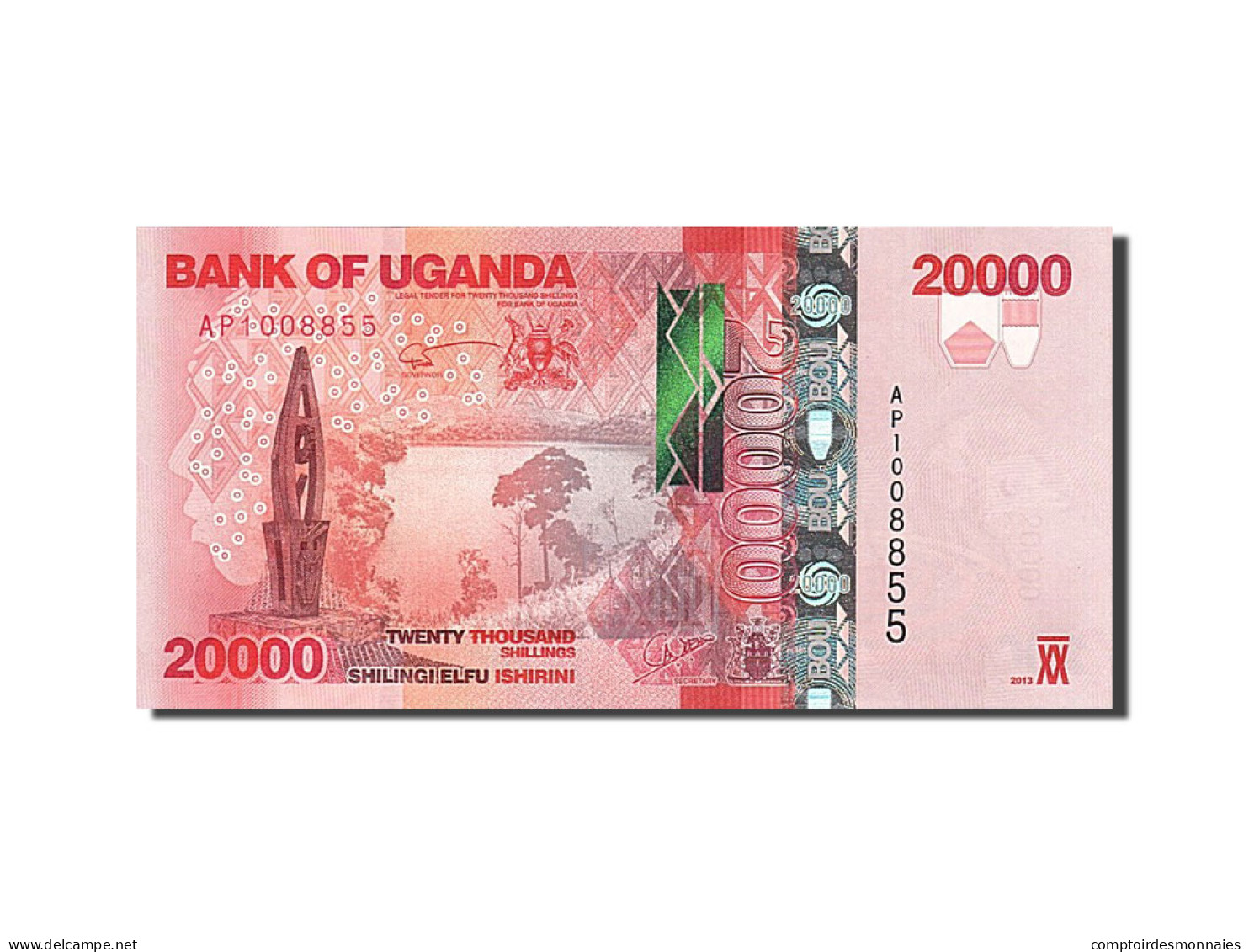 Billet, Uganda, 20,000 Shillings, 2013, 2013, NEUF - Ouganda