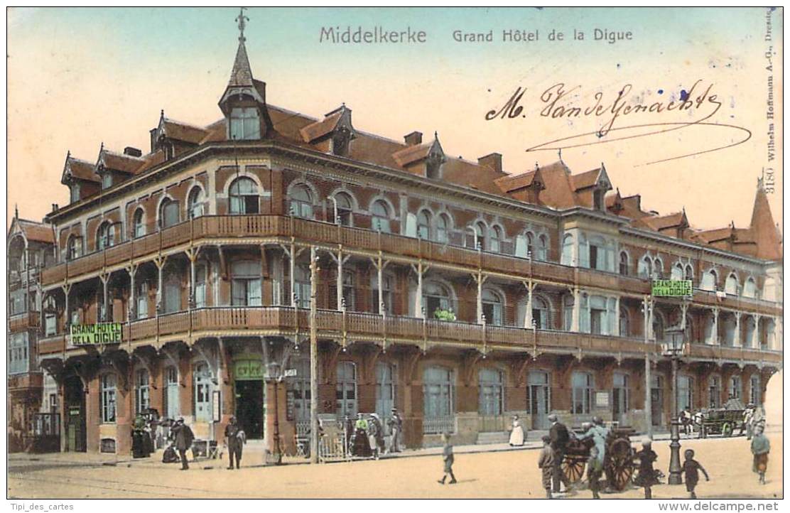 Belgique - Middelkerke - Grand Hôtel De La Digue (colorisée) - Middelkerke