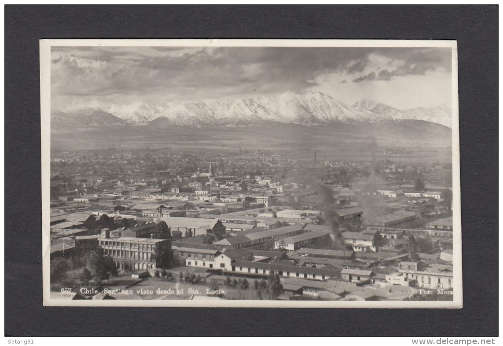 CHILI:SANTIAGO VISTO DESDE EL STA. LUCIA,1954. - Chile