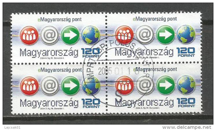 Hungary Used Stamp 2004. E Point @ Internet Www - Usado