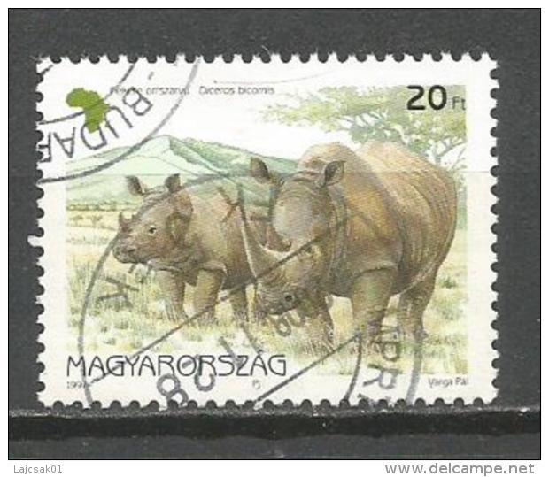 Hungary 1997. Used Rhinoceros Rhino - Used Stamps