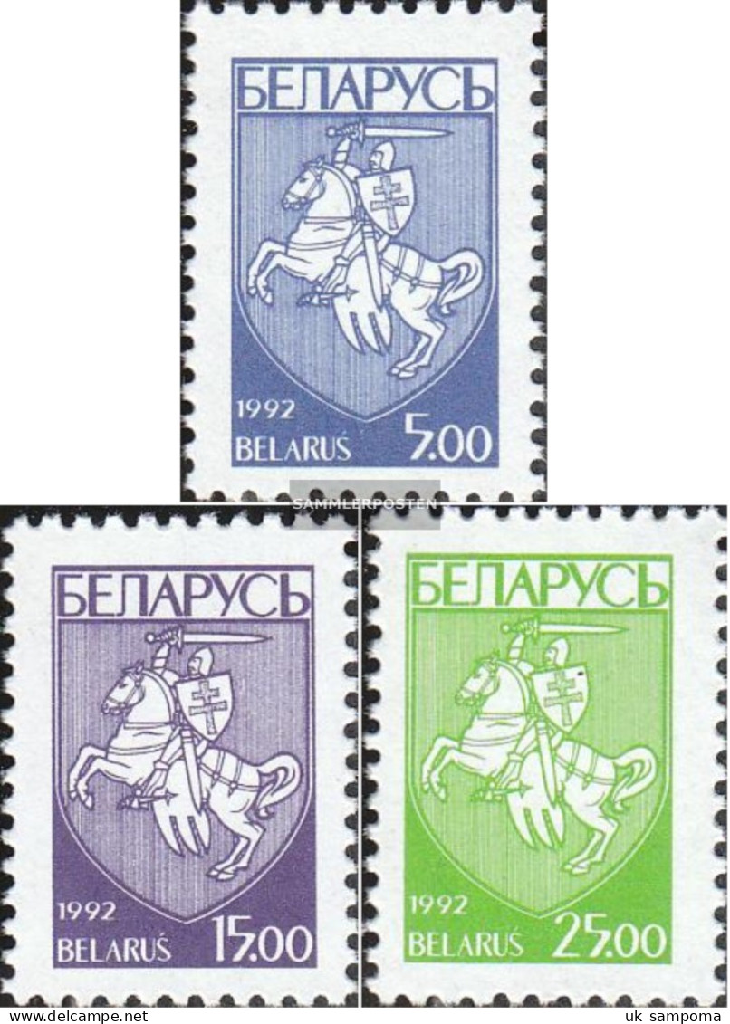 Weißrussland 25-27 (complete Issue) Unmounted Mint / Never Hinged 1993 Clear Brands: State Emblem - Belarus