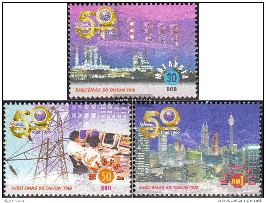 Malaysia 790A-792A (complete Issue) Unmounted Mint / Never Hinged 1999 Elektrizitätsunternehmen - Malaysia (1964-...)