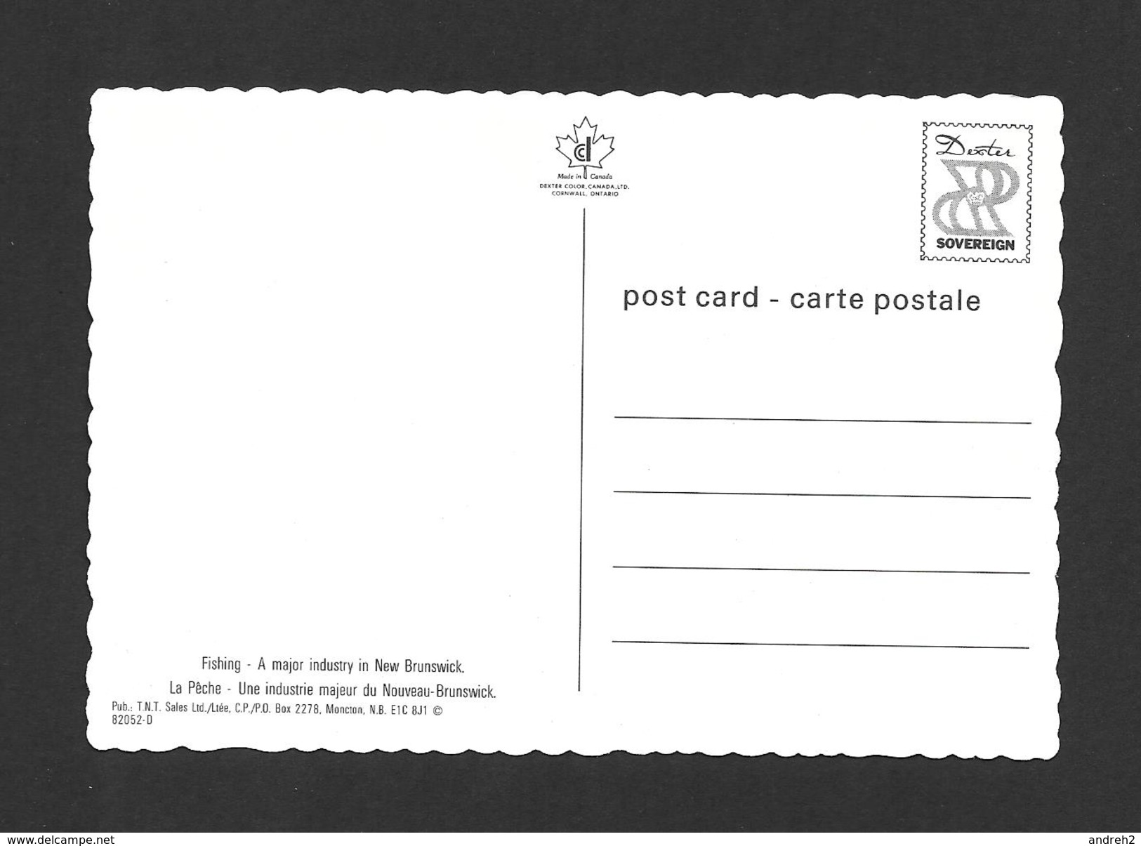 NEW BRUNSWICK - FISHING A MAJOR INDUSTRY IN NEW BRUNSWICK - LA PÊCHE UNE INDUSTRIE MAJEUR DU NOUVEAU BRUNSWICK - Autres & Non Classés