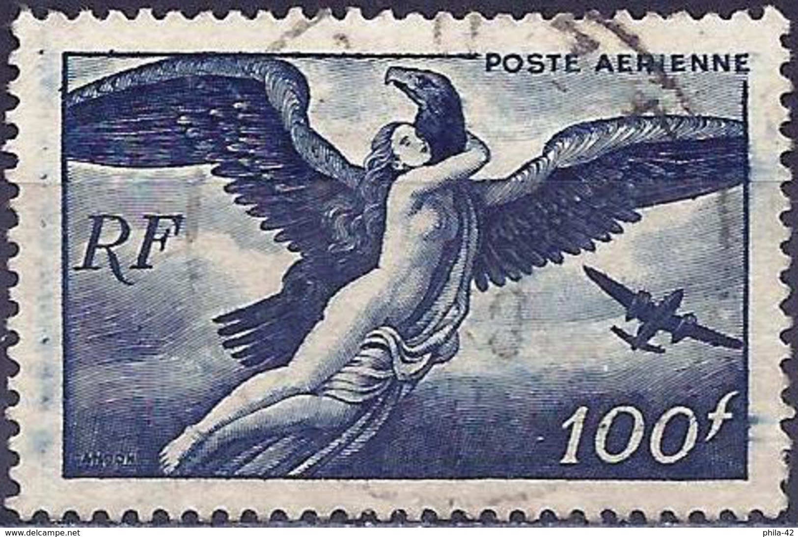 France 1947 - Aegina Abducted By Zeus ( Mi 750a - YT Pa 18 ) - 1927-1959 Oblitérés