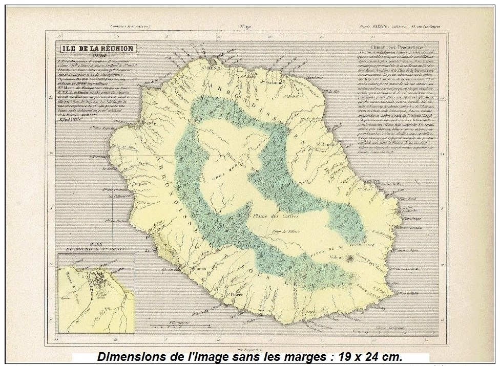 LA RÉUNION - Ensemble De 4 Cartes Géographiques - On Joint Un Article Extrait De L´Atlas National : 3 Pages - Geographical Maps