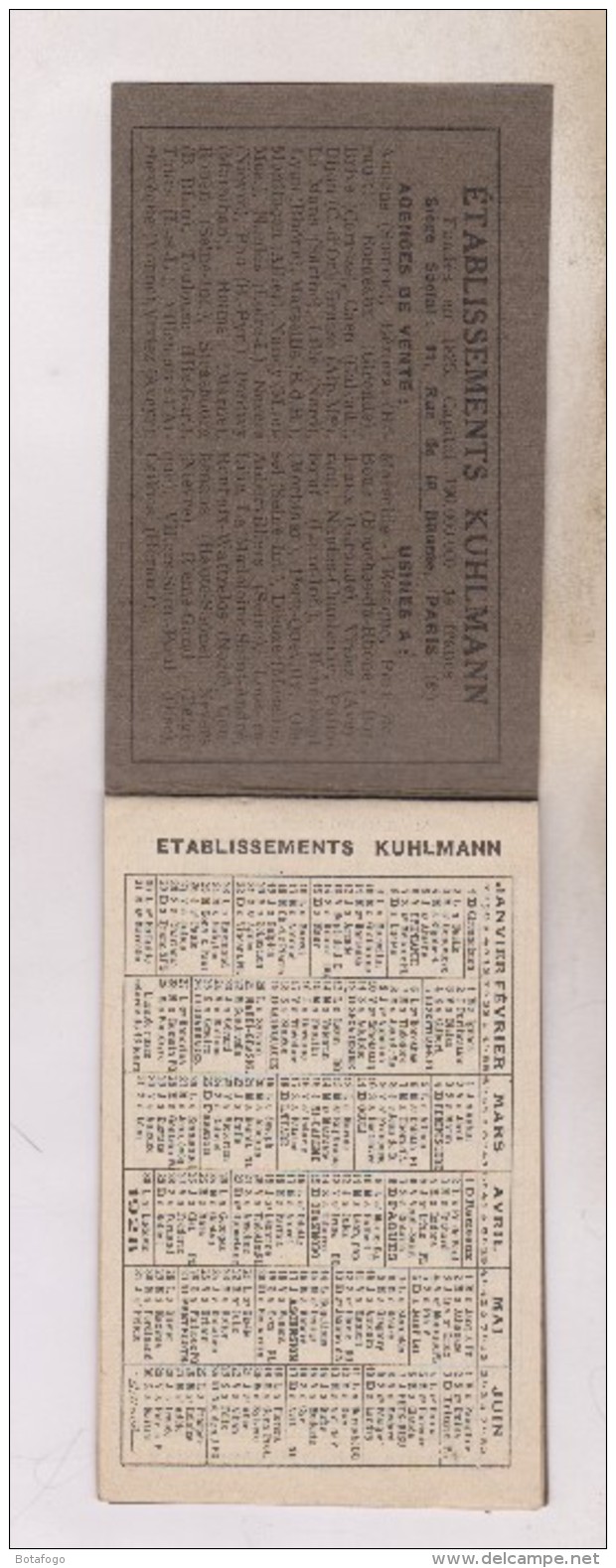 PETIT BLOC NOTES CALENDRIER 1928, ETBS KUHLMANN - Autres & Non Classés