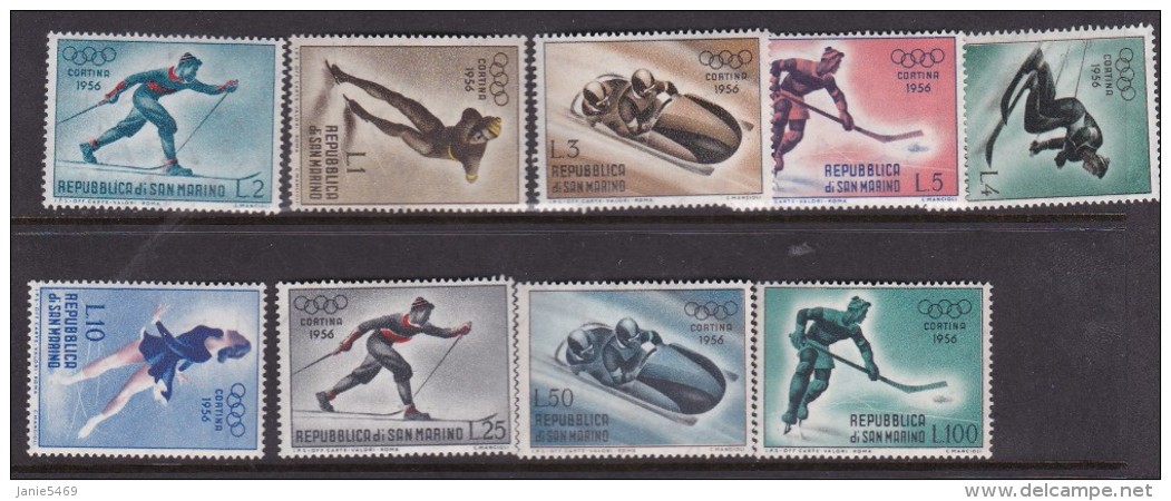 Winter 1956 Cortina San Marino Mint Hinged - Inverno1956: Cortina D'Ampezzo