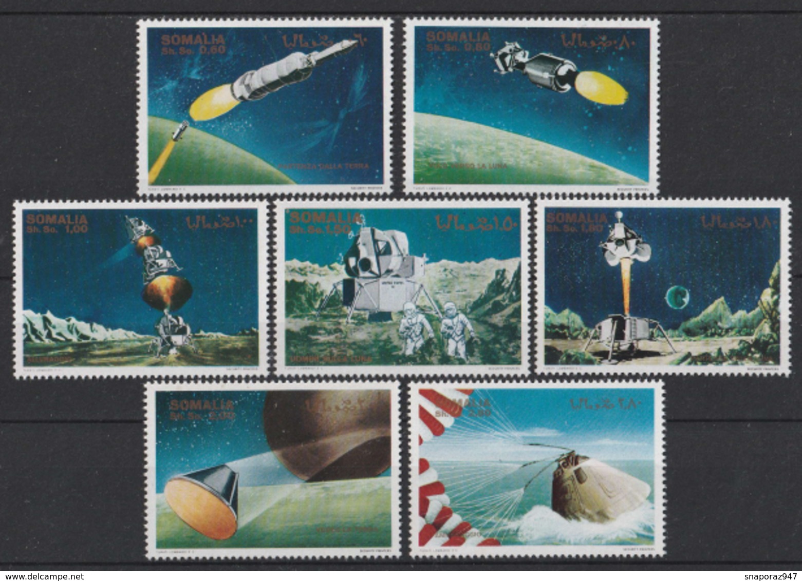 1970 Somalia Apollo XI Spazio Space Espace Full Set MNH** Excellent QualityA97 - Africa