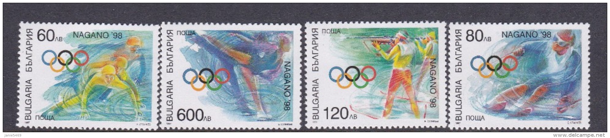 Winter Olympics 1998 Nagano Bulgaria MNH - Winter 1998: Nagano