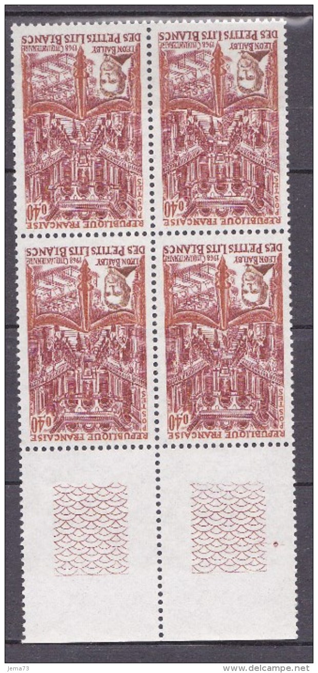 N° 1575 Cinquantenaire Du Bal Des Ptits Lits Blancs Léon Bailly: Bloc De 4  Timbres Neuf Impéccable - Neufs