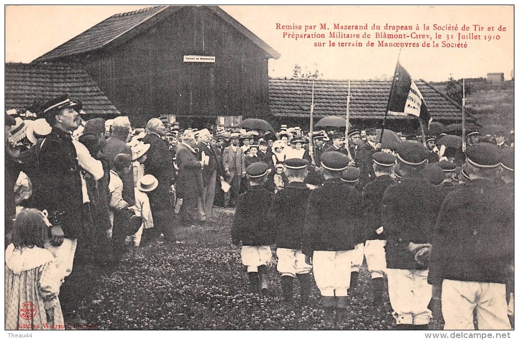 BLAMONT - Remise Par M. MAZERAND Du Drapeau à La Société De Tir De Blamont-Cirey En 1910 Sur Le Terrain De La Société - Other & Unclassified