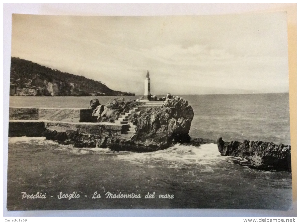 PESCHICI LA MADONNINA DEL MARE VIAGGIATA FG F.BOLLO ASPORTATO - Foggia