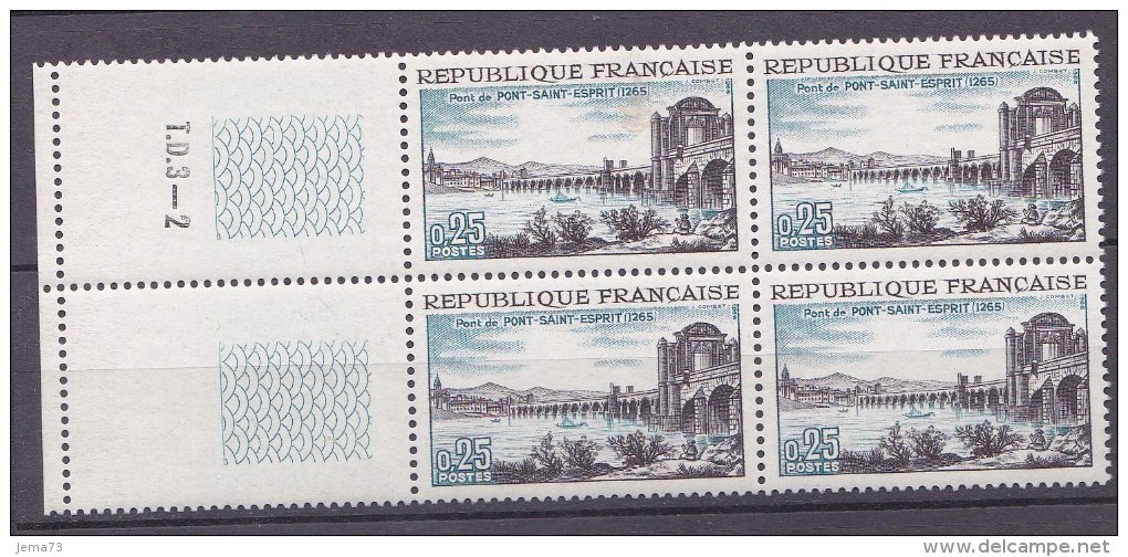 N° 1481 7ème Centenaire Du Pont De De Pont Saint-Esprit  Un Bloc De 4  Timbres Neuf Impéccable Sans Charnière - Neufs