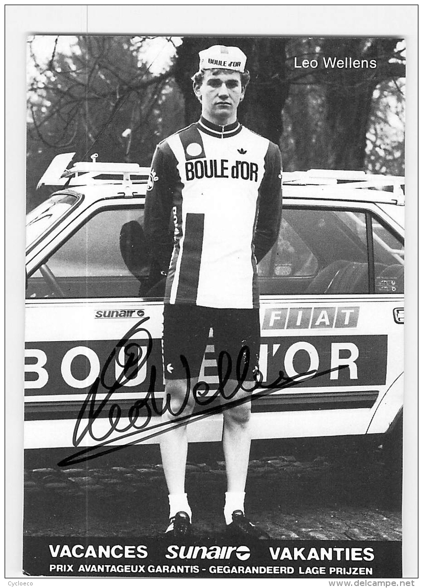 Leo WELLENS , Autographe Manuscrit, Dédicace . 2 Scans. Cyclisme.  Boule D'Or - Ciclismo