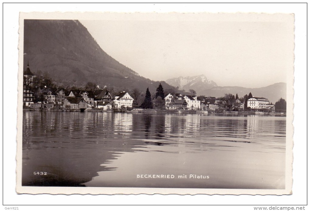 CH 6375 BECKENRIED NW, Panorama Mit Pilatus, 1939 - Beckenried