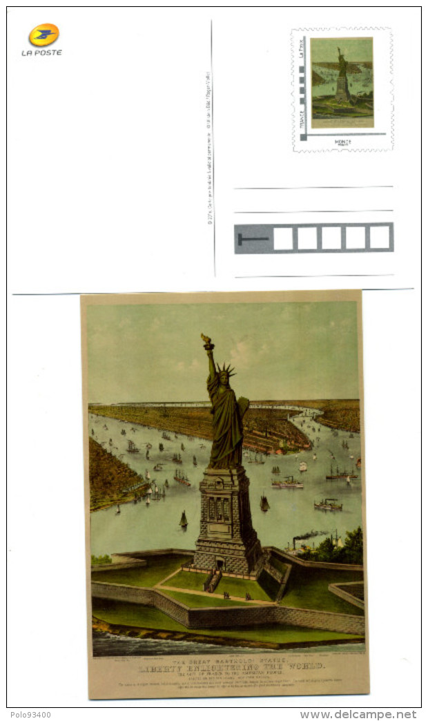 2016 CARTE POSTALE  (validité Monde ) STATUE DE LA LIBERTÉ NEW-YORK - PAP: TSC Und Halboffizielle Aufdrucke