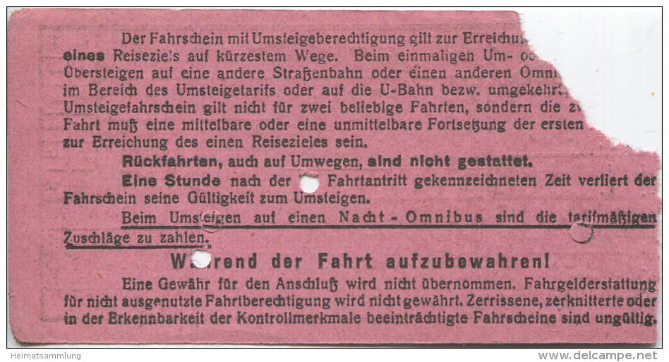 BVG Berlin Köthener Str. 17 - Omnibuslinie P Zehlendorf-Mitte - Glienicker Brücke 20Pfg. - Schüler-Fahrschein - Europe