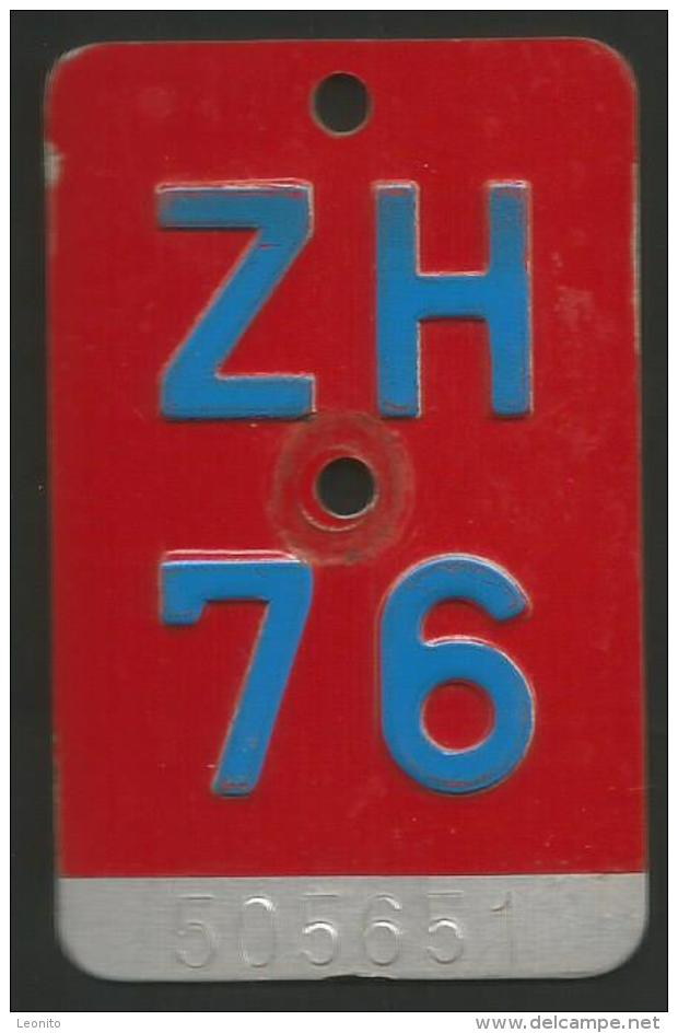 Velonummer Zürich ZH 76 - Plaques D'immatriculation