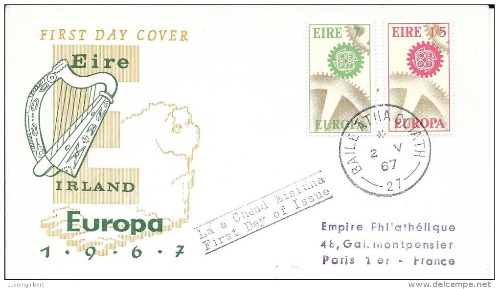 IRLANDE  -  Timbre N°  191:192 6     EUROPA     -  FDC  -  1967 - FDC