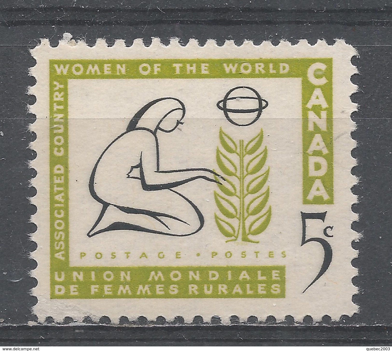 Canada 1959. Scott #385 (MNH) Woman Tending Tree  (Complete Issue) - Neufs