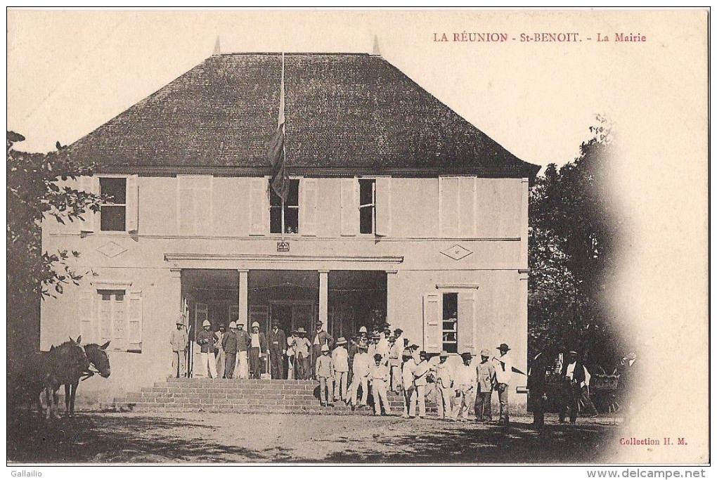 LA REUNION SAINT BENOIT LA MAIRIE CPA ANIMEE - Saint Benoît