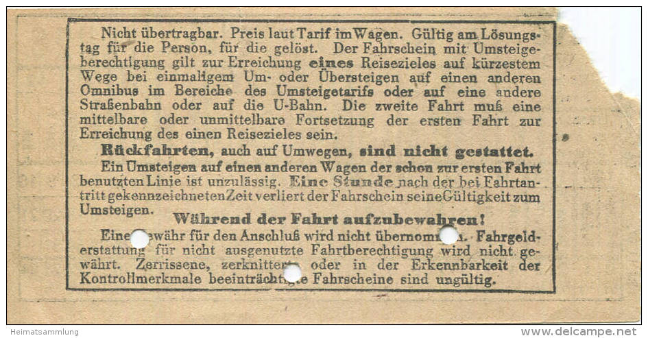 BVG Berlin Köthener Str. 17 - Fahrschein 1942 - Usedomerstrasse Von Nach Weissensee - Europe