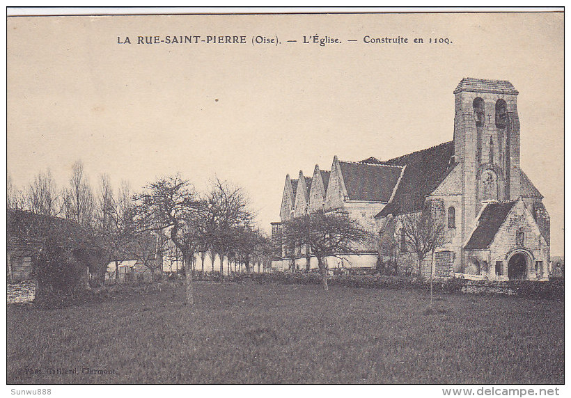 60 - La Rue Saint Pierre - L'Eglise - Construite En 1100 (Edit Gaillard) - Précy-sur-Oise