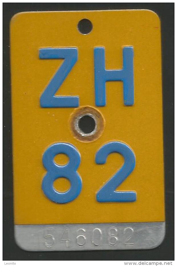 Velonummer Mofanummer Zürich ZH 82 - Placas De Matriculación