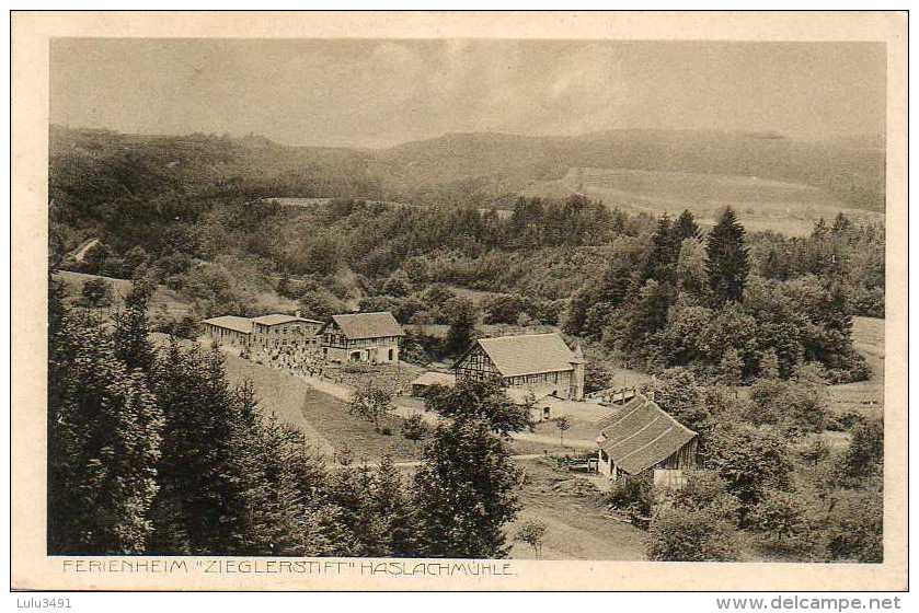 CPA - HASLACH (bei WILHEMSDORF) - Ferienheim Zieglerstift Haslachmühle In 1912 - Haslach