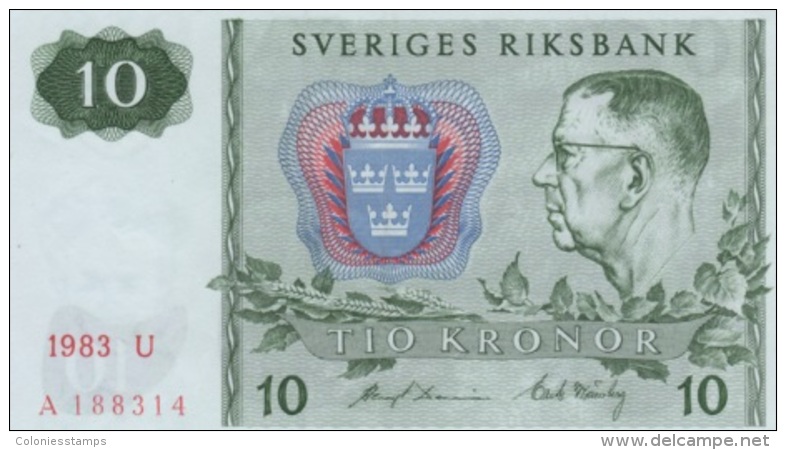 (B0101) SWEDEN, 1983. 10 Kronor. P-52e. XF - Svezia