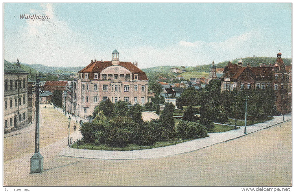 AK Waldheim Bahnhofstrasse Härtelstrasse Nähe Bahnhof Breitscheidstrasse Bei Heiligenborn Gilsberg Schönberg Neuhausen - Waldheim