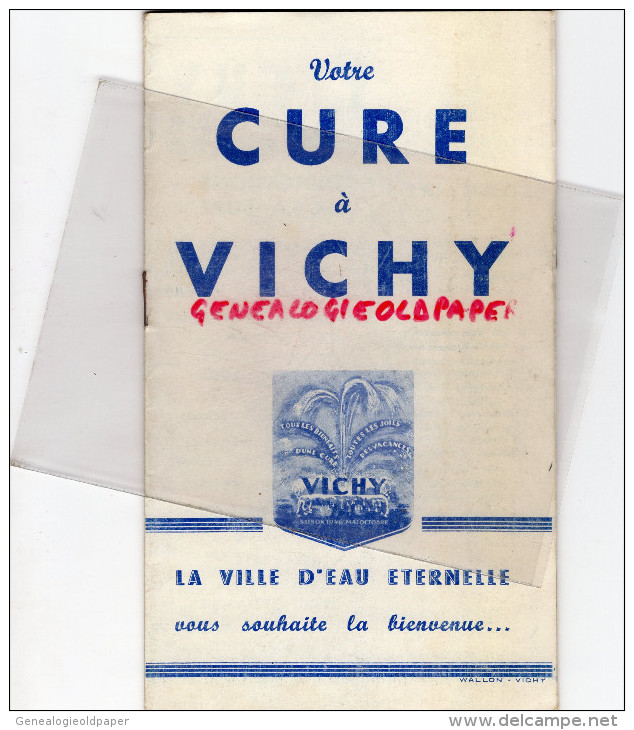 03 - VICHY  -   DEPLIANT TOURISTIQUE 1946- CALENDRIER SPORTIF- - Tourism Brochures
