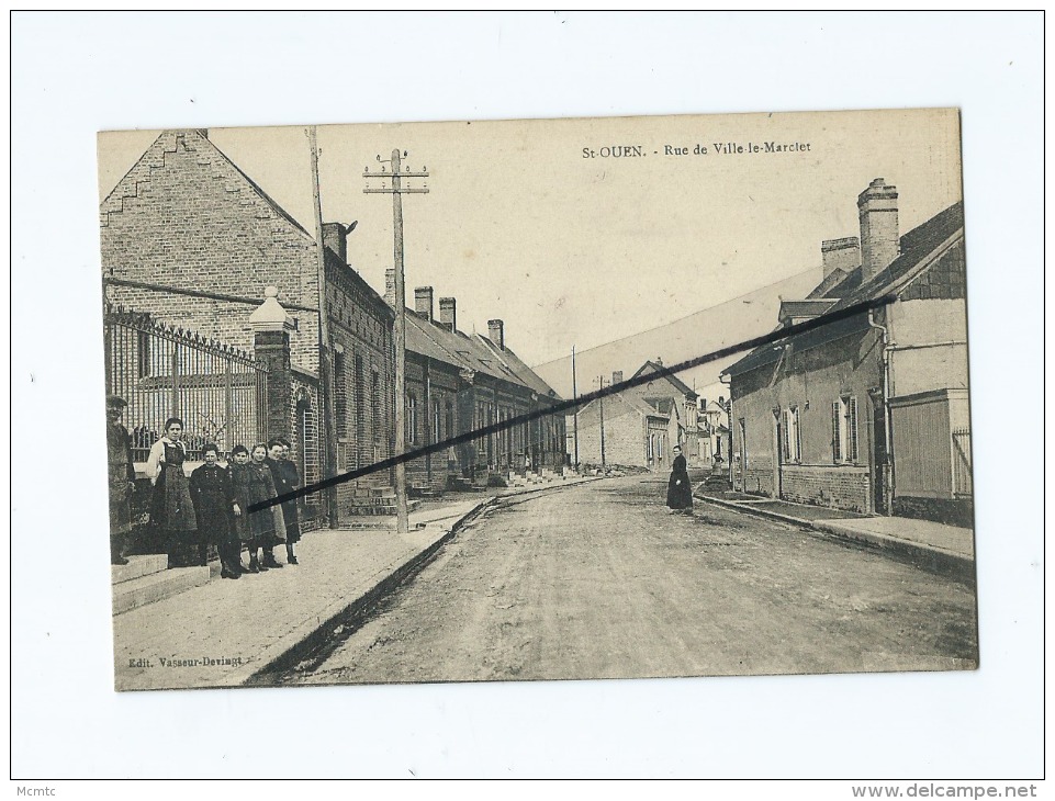 CPA  -  St Ouen -   Rue De Ville Le Marclet - Saint Ouen