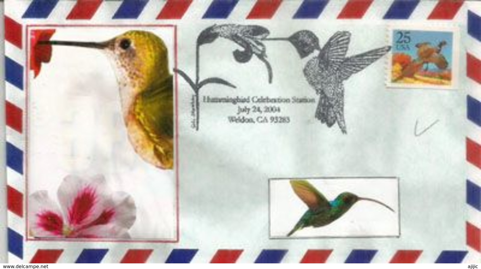 USA. Hummingbirds Weldon Kern River Valley,California (Colibris)    Letter - Hummingbirds