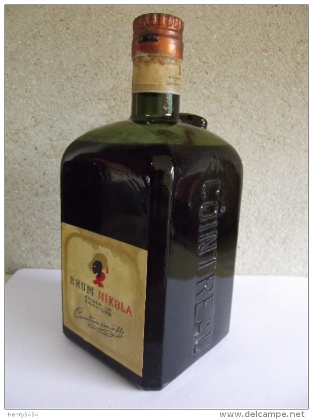 BOUTEILLE ANCIENNE RHUM NIKOLA Importé Par COINTREAU ANNEES 1920/1930 RECHERCHE - Spirituosen