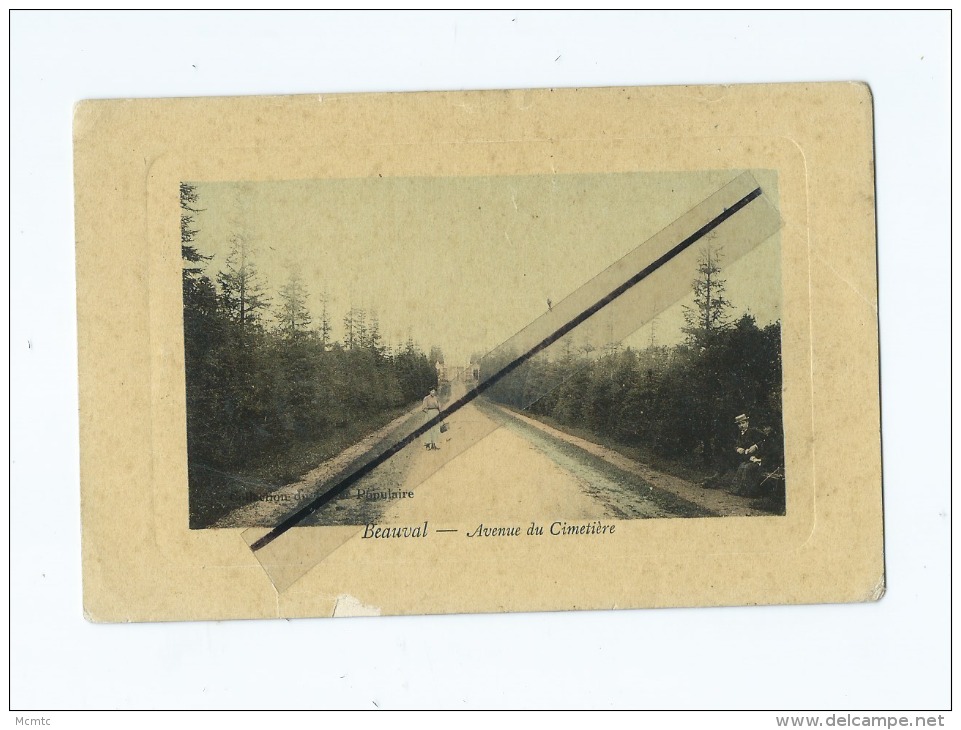 CPA  Décollée ,en Très Mauvais état -    Beauval  - Avenue Du Cimetière - Beauval