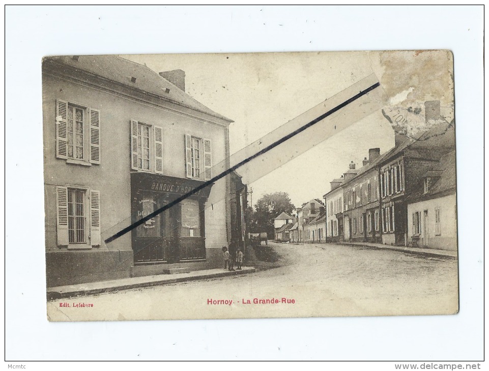 CPA  Abîmée - Hornoy  -  La Grande Rue - Hornoy Le Bourg