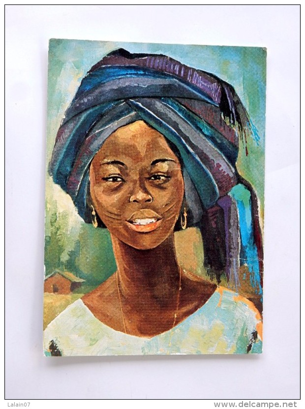 Carte Postale Ancienne : NIGERIA : African Beauty, Stamp 1975 - Nigeria