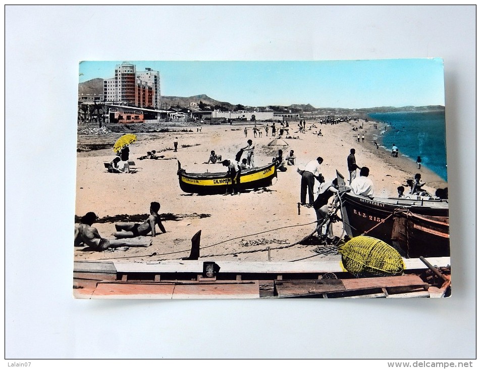 Carte Postale Ancienne : MATARO : Vista De La Playa, Sello - Otros & Sin Clasificación