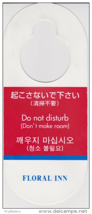 Do Not Disturb Sign From Floral Inn Hotel - Japan - Etiketten Van Hotels