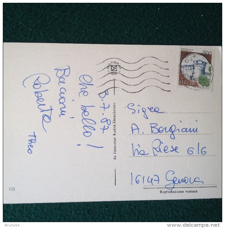 Cartolina Saluti Da Porto Rafael Viaggiata 1987 - Olbia