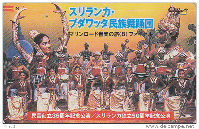 Télécarte Japon - FEMME Costume Danse Danseuse Du SRI LANKA - GIRL DANCE Japan Phonecard - Culture