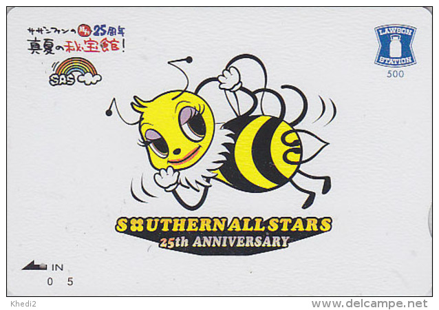 Carte Prépayée Japon - Animal - ABEILLE / Southern All Stars - BEE  Japan Prepaid  Card - BIENE Lawson Karte - 95 - Bienen