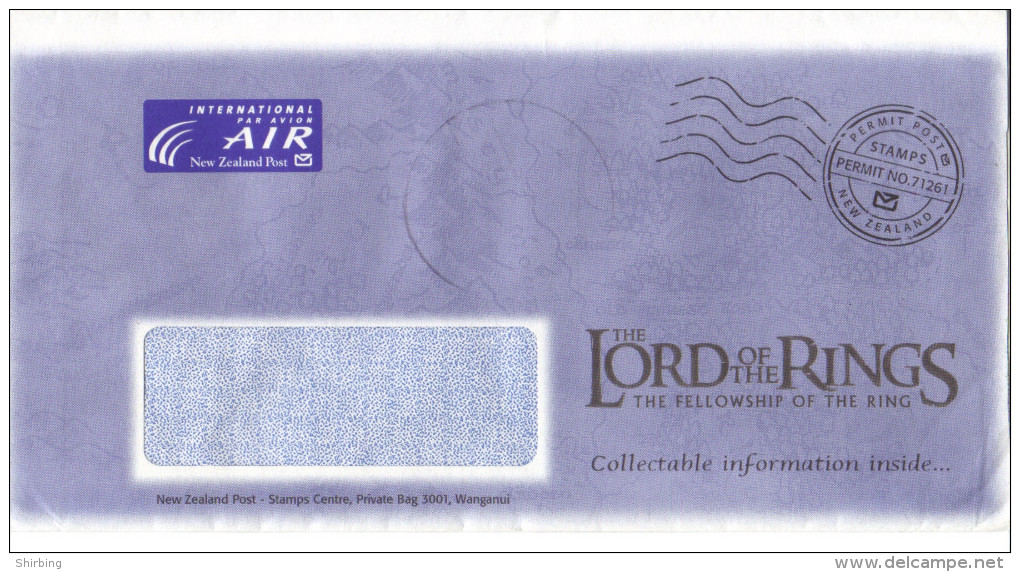 19C: New Zealand "Lord Of The Rings" Official Postal Department Cover - Other & Unclassified