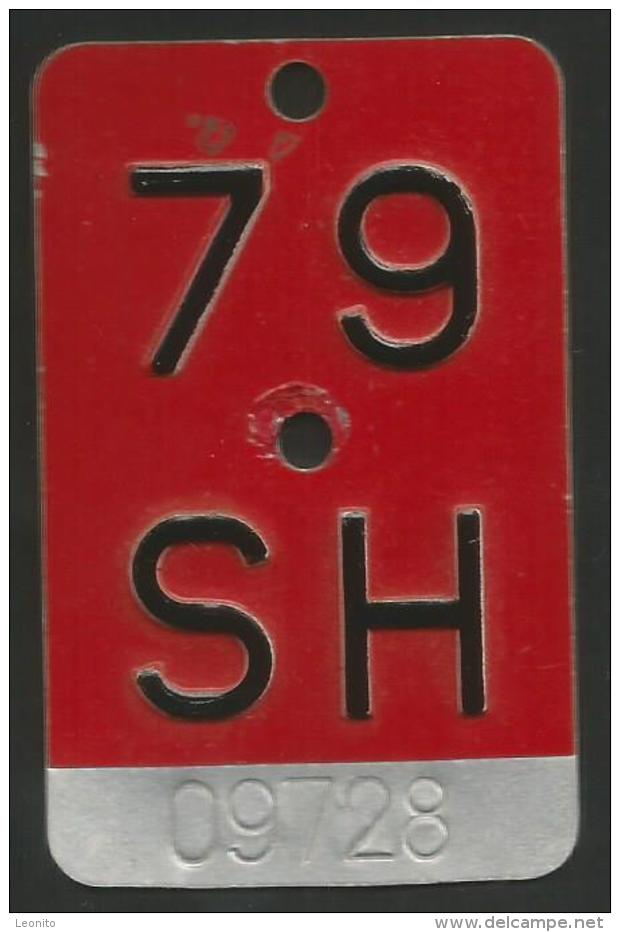 Velonummer Schaffhausen SH 79 - Kennzeichen & Nummernschilder