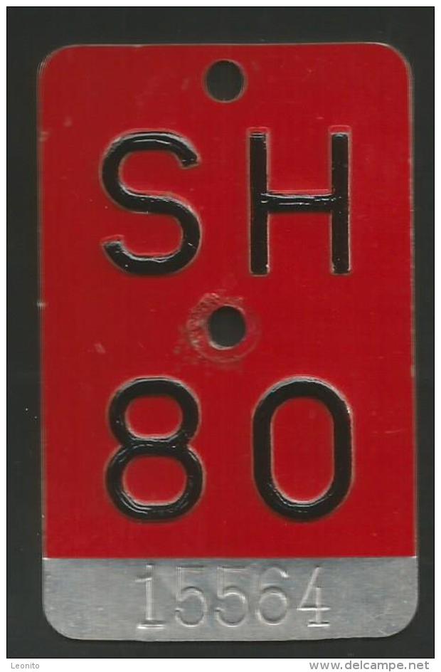 Velonummer Schaffhausen SH 80 - Placas De Matriculación