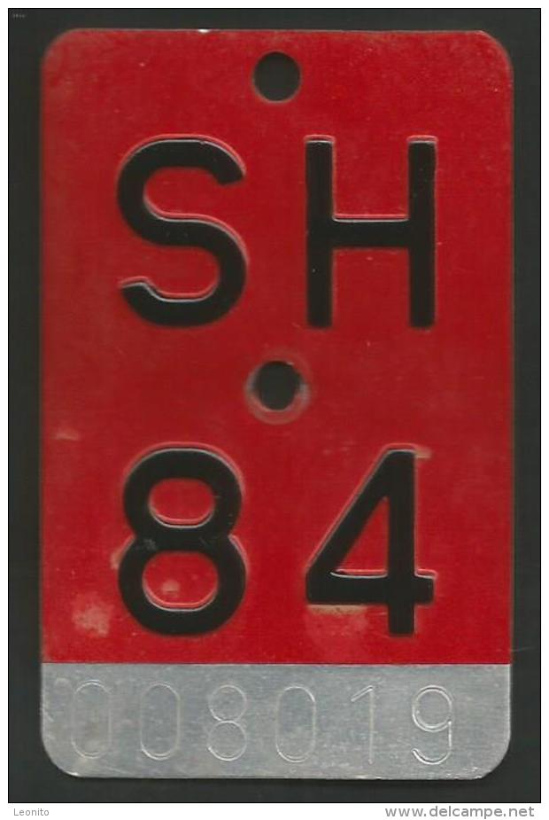 Velonummer Schaffhausen SH 84 - Plaques D'immatriculation